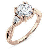 IGI Certified Round 2 Carat Lab Grown Diamond Trio Ring