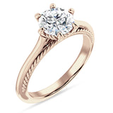 IGI Certified Round 1 Carat Lab Grown Diamond Solitaire Ring