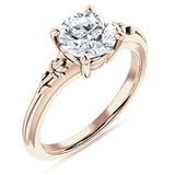 18K Gold IGI Certified Round 2 Carat Lab Grown Diamond Flower Ring