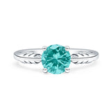 leaf Solitaire Ring