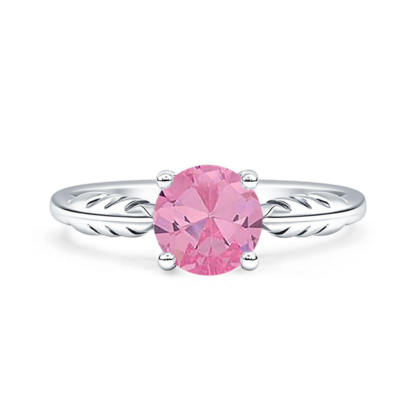 leaf Solitaire Ring