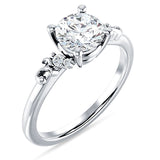 18K Gold IGI Certified Round 1 Carat Lab Grown Diamond Art Deco Ring