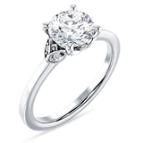 IGI Certified Round 1 Carat Lab Grown Diamond Leaf Floral Ring