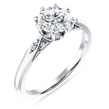 IGI Certified Round 2 Carat Lab Grown Diamond Art Deco Marquise Style Ring