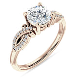 IGI Certified Round 3 Carat Lab Grown Diamond Art Deco Cluster Twisted Ring