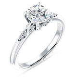 14K Gold IGI Certified Round 2 Carat Lab Grown Diamond Art Deco Cluster Hidden Diamond Ring