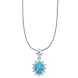   CZ Floral Pendant 