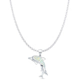 Mother & Baby Dolphin Pendant 