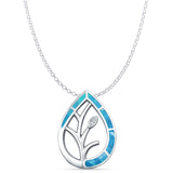 Floral Leaf Pendant Necklace