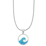 Wave Pendant Necklace