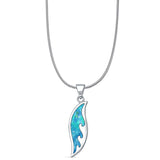Surfboard Wave Pendant Necklace