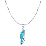Surfboard Wave Pendant Necklace