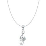 Musical Note Pendant Necklace