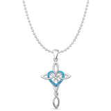  Celtic Cross & Heart Pendant 