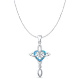  Celtic Cross & Heart Pendant 