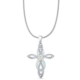 Celtic Cross & Infinity Pendant 