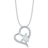  Turtle & Heart Pendant 