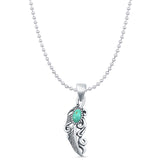 Feather Filigree Pendant Necklace