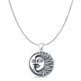  Sun & Moon Pendant Necklace