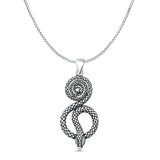 Snake & Spiral Pendant Necklace