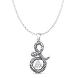 Snake & Triquetra Pendant Necklace