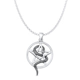  Pentagram & Snake Pendant Necklace