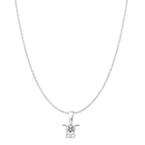  Turtle & Flower Pendant Necklace