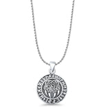  Aztec Bear Paw Runes Pendant Necklace