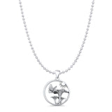 Sun Butterfly Mushroom Pendant Necklace