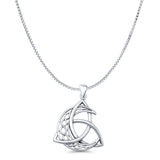 Triquetra & Celtic Moon Pendant Necklace