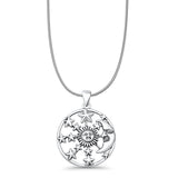 Sun Moon & Stars Pendant Necklace