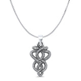  Twisted Snake Pendant Necklace