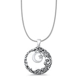  Wicca, Star & Moon Pendant Necklace
