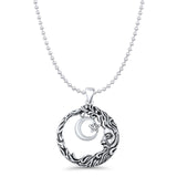 Wicca, Star & Moon Pendant Necklace
