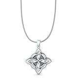  Triquetra Charm Pendant Necklace