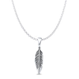  Feather Charm Pendant Necklace