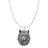  Wolf Head Charm Pendant Necklace