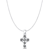 Triskele Cross Charm Pendant Necklace