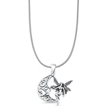  Fairy & Moon Pendant Necklace
