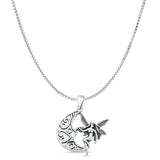 Fairy & Moon Pendant Necklace