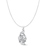  Valknut & Wolf Pendant Necklace