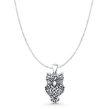 Owl Charm Pendant Necklace