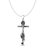 Cobra Snake Cross Pendant Necklace