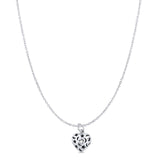 Heart Moon Star Pendant Oxidized Cable Chain Necklace 925 Sterling Silver