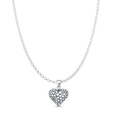 Bubble Heart Pendant Necklace