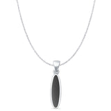 Oval Black Onyx Pendant Necklace