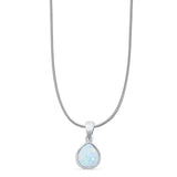 Pear Lab Opal Solitaire Pendant Necklace