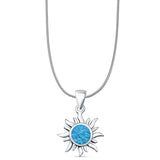 Oxidized Sun Pendant 