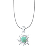 Oxidized Sun Pendant 