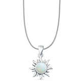 Oxidized Sun Pendant 